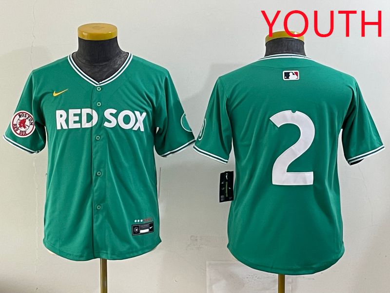 Youth 2025 Boston Red Sox #2 No Name Dark Green Joint Name Nike MLB Jersey style 18
